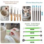 42 PCS Clay Tool, Clay Sculpting Tools Kit, Pottery Tools Can be Used for Stippling, Carving, Molding, and Shaping Clay Crafts, for Beginners, Hobbyists, Artists