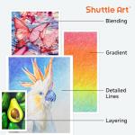 Shuttle Art 172 Colored Pencils, Soft Core Color Pencil Set for Adult Coloring Books Artist Drawing Sketching Crafting