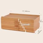 VISWIN Upgraded 6-Drawer Wood Artist Supply Storage Box with Removable Dividers, Premium Beech Wood Art Storage Box, Portable Organizer Box for Paints, Markers, Pencils, Pens, Brushes and Art Supplies