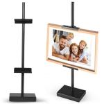 dakewang Adjustable Tabletop Easel Stand for Picture Frames, Picture Easels for Display, Gold Easel, Picture Frame Stand, Adjustable Art Easel.(18inch,Black)