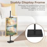 dakewang Adjustable Tabletop Easel Stand for Picture Frames, Picture Easels for Display, Gold Easel, Picture Frame Stand, Adjustable Art Easel.(18inch,Black)