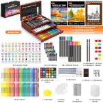 Soucolor Art Supplies, 192-Pack Deluxe Art Set Drawing Painting Supplies Kit with Acrylic Pad, Watercolor Pad, Sketch Book, Canvases, Acrylic Paint, Crayons, Pencils, Gifts for Artist Adults Teen Kids