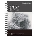 Amazon Basics Sketch Pad for Artists, 67 lb. / 100 gsm, 100 Sheets, 5.5"x8.5", White