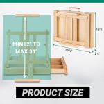 Falling in Art Studio Sketchbox Easel, Adjustable Beechwood Tabletop Easel Box for Painting, Portable Desktop Easel with Storage Drawer, Suitable for Beginners and Artists