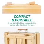 Falling in Art Studio Sketchbox Easel, Adjustable Beechwood Tabletop Easel Box for Painting, Portable Desktop Easel with Storage Drawer, Suitable for Beginners and Artists