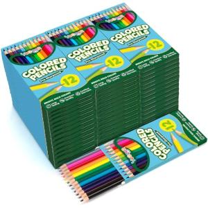 YEGEER 528 Count Colored Pencils Bulk, 12 Assorted Colors, 44 Packs Pre-sharpened Coloring Pencils Set for Kids and Adult, Teachers Essential Classroom Prizes, Back to School Supplies (528)