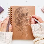 MARKART Professional White Charcoal Pencils Set, 5 Pieces Sketch Highlight Charcoal Pencils for Drawing, Sketching, Shading, Blending, White Chalk Pencils for Beginners & Artists