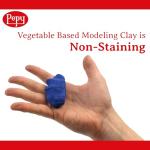 Pepy Plastilina Reusable and Non-Drying Modeling Clay; Set of 24 Bars, 1.4 Ounce Each, Perfect for Arts and Crafts Projects, White