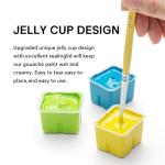 HIMI Deluxe 24 Colors Jelly Gouache Paint Gift Set – Complete Art Kit with Pad, Spray, Palette, Brushes, Painting Knife, Foldable Bucket & Refills for Beginners, Students & Artists