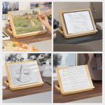 LUCYCAZ Tabletop Easel for Kids, Lightweight Art Easel for Painting, Beechwood Portable Easel Stand for Artists, Adjustable Angle Drawing and Sketching Board to Hold Book or Cookbook