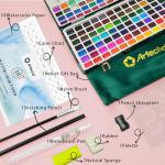 Artecho Watercolor Paint Set 128 Colors, Water Colors Paint Adult Set with Watercolor Papers and Brushes, Perfect Watercolor Kit for Beginners & Professionals