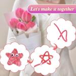 URSDIART 311pcs Pipe Cleaners Flowers,300 Pink Pipe Cleaners Crafts Pastel Chenille Stems Bulk 10 Flower Stems Green Tape, Art and Craft Projects Supplies for Classroom Project,Decoration