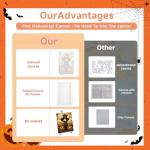 4 Pack Paint by Numbers Kit for Adults - Wooden Easel, Halloween Paint by Numbers with Frame, Halloween Adult Painting by Number Kits on Canvas, Easy Oil Painting Arts Gift Wall Decor 8x12inch