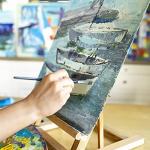 GOTIDEAL Canvases for Painting, 12x12 inch of 12, Professional Primed White Blank Flat Canvas Panels- 100% Cotton Artist Canvas Boards for Acrylics Painting, Oil Watercolor Tempera