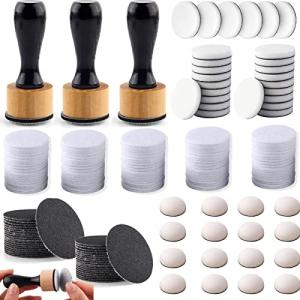 129PCS Mini Ink Blending Tool Set ,Include 3PCS Mini Ink Blending Tools and 86PCS Replacement Foam Pads Drawing Distressing Blending,40PCS Medium-Grit Sandpaper Sanding Disks for sanding & distressing