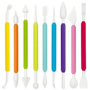 9-Piece Plastic Clay Sculpting Tool Kit for Kids – Safe Air-Dry & Polymer Clay Modeling Set with Easy-Grip Handles