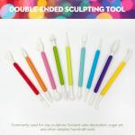 9-Piece Plastic Clay Sculpting Tool Kit for Kids – Safe Air-Dry & Polymer Clay Modeling Set with Easy-Grip Handles