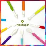 9-Piece Plastic Clay Sculpting Tool Kit for Kids – Safe Air-Dry & Polymer Clay Modeling Set with Easy-Grip Handles