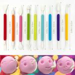 9-Piece Plastic Clay Sculpting Tool Kit for Kids – Safe Air-Dry & Polymer Clay Modeling Set with Easy-Grip Handles