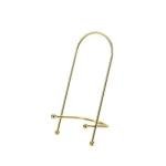 Golden Curved Wire Photo Easel by Studio Décor - Decorative Stand for Pictures, Frames, Books, Cards, Plates - 1 Pack