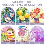 ESRICH Canvas Boards for Painting 12x16 Inch, 8 Pack Canvases for Painting Cotton Primed Acid Free Large Blank Canvas Panels for Oil Paint, Watercolor, Acrylic Paint, Gouache and Tempera.