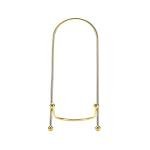 Golden Curved Wire Photo Easel by Studio Décor - Decorative Stand for Pictures, Frames, Books, Cards, Plates - 1 Pack