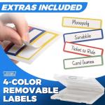 4-Pack Art & Craft Organizer Storage Case - Semi Transparent Stackable Plastic Craft Storage Container, Project Organizer Box Paper Custom Size Fit 8.5 x 11 Paper & More 12.4 x 10.8 x 1.7 In