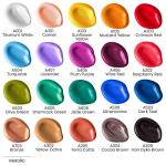 ARTEZA Craft Acrylic Paint Set, Set of 20 Vintage Tones Acrylic Craft Paint, Artist Paints Art Supplies for Glass, Wood, Ceramics, Fabrics, Leather