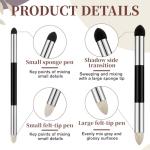 6 Pcs Oil Pastel Tools Blending Sticks, Dual Tip Reusable Sketch Rubbing Sponge Brush for Artist Professional Sketch Drawing for Students Beginners Lightening and Highlight