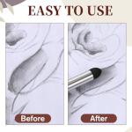 6 Pcs Oil Pastel Tools Blending Sticks, Dual Tip Reusable Sketch Rubbing Sponge Brush for Artist Professional Sketch Drawing for Students Beginners Lightening and Highlight