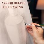 6 Pcs Oil Pastel Tools Blending Sticks, Dual Tip Reusable Sketch Rubbing Sponge Brush for Artist Professional Sketch Drawing for Students Beginners Lightening and Highlight