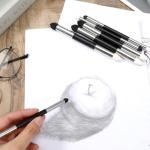 6 Pcs Oil Pastel Tools Blending Sticks, Dual Tip Reusable Sketch Rubbing Sponge Brush for Artist Professional Sketch Drawing for Students Beginners Lightening and Highlight