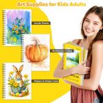 Watercolor Paper Pad, 5.5" x 8.5" Spiral Bound Art Sketch Book, Pack of 3 (90 Sheets),(140lb/300g) Artist Water Color Drawing Paper for Adults, Art Supplies for Teens, Mixed Media Markers Journal