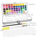 REALART Watercolor Paint Set 90 Colors with Metallic in Portable Box, Paint Kit with Watercolor Papers and Brushes, Water Color Set for Beginners & Professionals (50 COLOR)