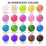 ARTME Iridescent Acrylic Paint Set, 20 Chameleon Colors in 8.45 oz/250ml Bottles, Large Bulk Color-shifting Acrylic Paint Perfect for Artists, Beginners on Canvas, Rocks, Wood, Fabric with Paint Knife