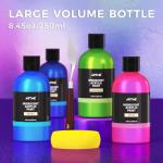 ARTME Iridescent Acrylic Paint Set, 20 Chameleon Colors in 8.45 oz/250ml Bottles, Large Bulk Color-shifting Acrylic Paint Perfect for Artists, Beginners on Canvas, Rocks, Wood, Fabric with Paint Knife