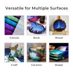 ARTME Iridescent Acrylic Paint Set, 20 Chameleon Colors in 8.45 oz/250ml Bottles, Large Bulk Color-shifting Acrylic Paint Perfect for Artists, Beginners on Canvas, Rocks, Wood, Fabric with Paint Knife