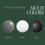 Smalltongue AB Epoxy Sculpt Clay, 2 Part Modeling Compound (A & B) 2 Pound, Epoxy Sculpture Modeling Paste Clay, for Modeling, Repair, Fill Up Retrofit and Sculpture, White