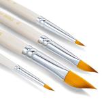 Somime Professional Triangle Watercolor Paint Brush Set, 4 Pcs Wedge Artist PaintBrushes, Triangle Pointed Brushes for Watercolor, Oil, Acrylic, and Gouache Painting