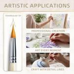 Somime Professional Triangle Watercolor Paint Brush Set, 4 Pcs Wedge Artist PaintBrushes, Triangle Pointed Brushes for Watercolor, Oil, Acrylic, and Gouache Painting