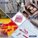 PENCK 3-Tier Stackable Storage Organizer Box, Art & Craft Storage Container, Carry Tackle Organizer, Medicine Cosmetic for Art Supply Makeup Hair Accessories Painting Tools (Pink)