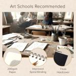 Artist’s Sketchbook Hardcover – 200GSM Very Thick Paper – Spiral Sketch Book for Drawing and Mixed Media – Sketch Pad, Art Book - 5.8 x 8.5, 40 Sheets / 80 Pages