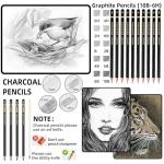 BUUTIIGER Pro Artist Pencil Kit - 22 Piece Drawing & Sketching Set/Graphite Pencils (6H-10B), Charcoal Sticks, Stumps & Tools for Realistic Shading, Detail Work & Holiday Gifts