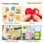Shuttle Art 44 Pcs Magic Foam Texture Painting Kit, Including 28 Pcs Foam Texture Paper, 12 Colors Brush Tip Acrylic Paint Markers, Magical 3D Effect Painting Kit
