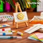 Shuttle Art 44 Pcs Magic Foam Texture Painting Kit, Including 28 Pcs Foam Texture Paper, 12 Colors Brush Tip Acrylic Paint Markers, Magical 3D Effect Painting Kit