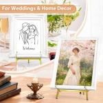 BeeCoAoo 16.5" Metal Easel Stand for Sign – Elegant Table Top Easel for Display, Heavy Duty Tabletop Picture Easel Stand for Wedding Sign, Picture Frame, and Art (Gold)