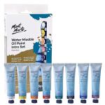Mont Marte Premium H2O Water Mixable Oil Paint Set, 8 Piece, 18ml Tubes. Mixable with a Range of Mediums. Easily Washes Up with Water.