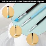 15 Pcs Silicone Sculpting Tools, Silicone Clay Sculpting Tools, Pottery Tools, Modeling Dotting Tools, Clay Shaping Modeling Wipe Out Tools, Embossing Tool for DIY Handicraft