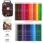 H & B 72-Color Colored Pencils Set with Coloring Book, Eraser, and Sharpener - Perfect for Drawing and Coloring - Soft Oil-Based Cores Ideal for Adults and Beginners