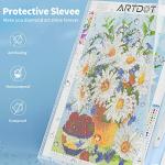 ARTDOT A3 Storage Book for Diamond Art Kits, Portfolio Folder for Diamond Painting Accessories with 30 Pocket Slevees Protectors (16.9x12.4inches)